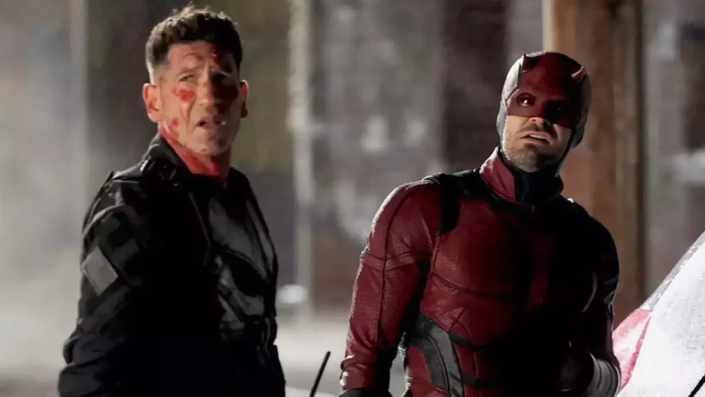 Jon Bernthal and Charlie Cox in Daredevil