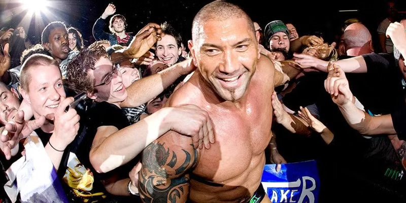 Dave Bautista among the fans 