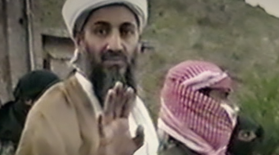 An image of the terrorist Osama bin Laden from the documentary American Manhunt: Osama bin Laden.