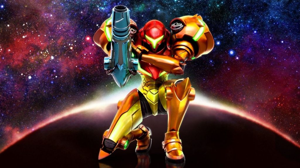 Key art for Metroid: Samus Returns. 