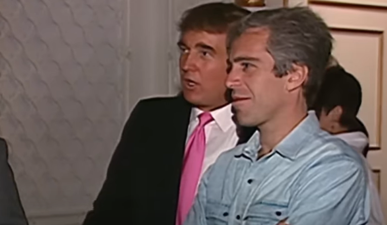 Donald Trump And Jeffrey Epstein At Mar-A-Lago Party In 1992 | Credits: YouTube (@Today)