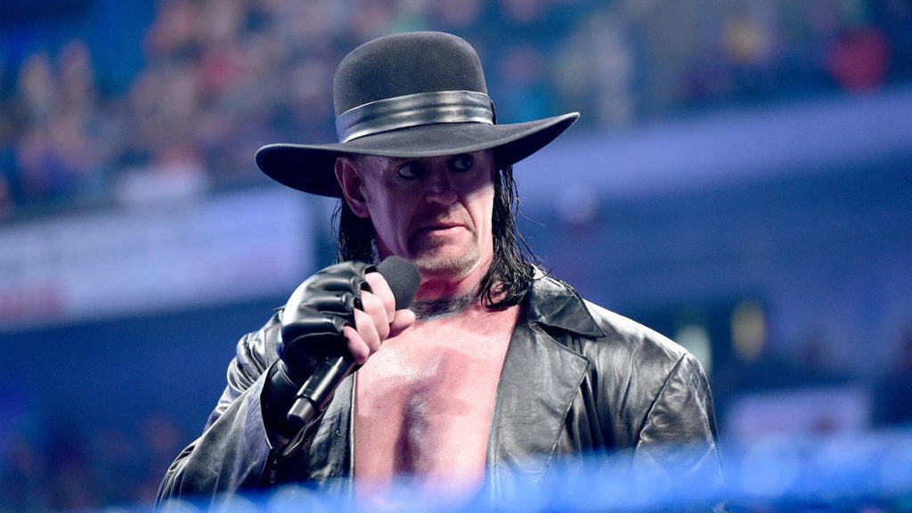 The Undertaker on stage