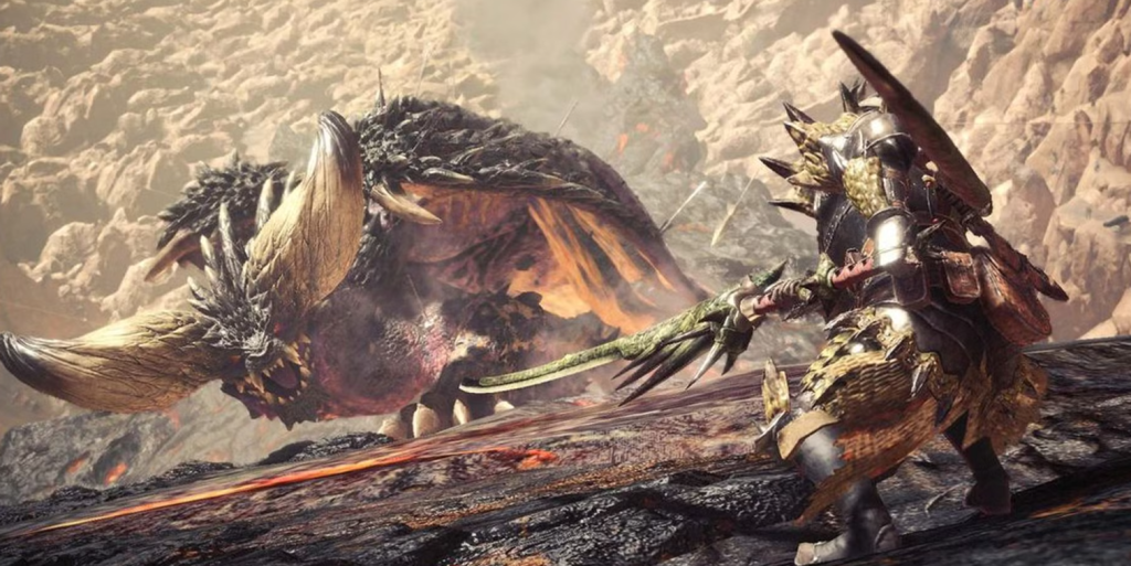 Gameplay trailer image from Monster Hunter World.