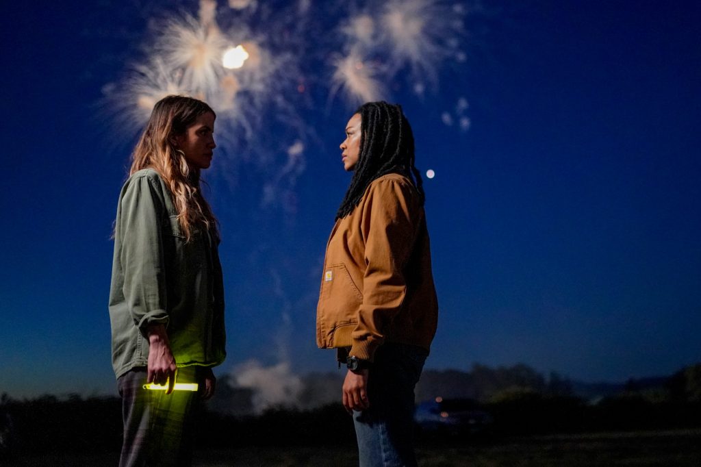 Natalie Morales and Sonequa Martin-Green in My Dead Friend Zoe.