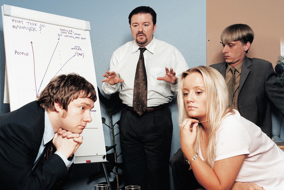 Ricky Gervais in The Office [Courtesy: BBC]