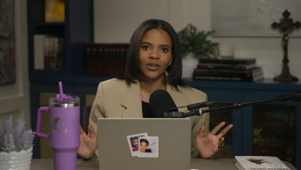 A still from Candace Owens' YouTube video titled, "BREAKING: My FIRST Prison Phone Call With Harvey Weinstein" | Credits: Candace Owens / YouTube