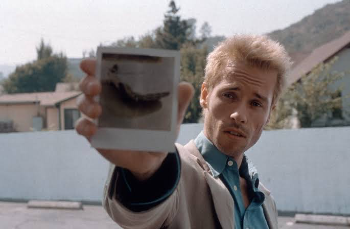 Guy Pearce in a still from Christopher Nolan’s thriller Memento 