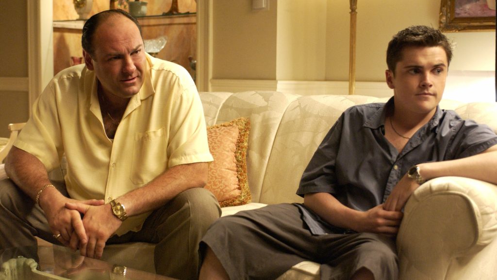 James Gandolfini and Robert Iler in The Sopranos | Credits: HBO