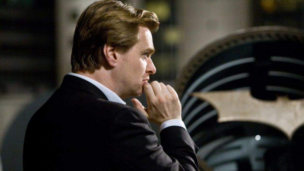 A still from The Dark Knight featuring Christopher Nolan