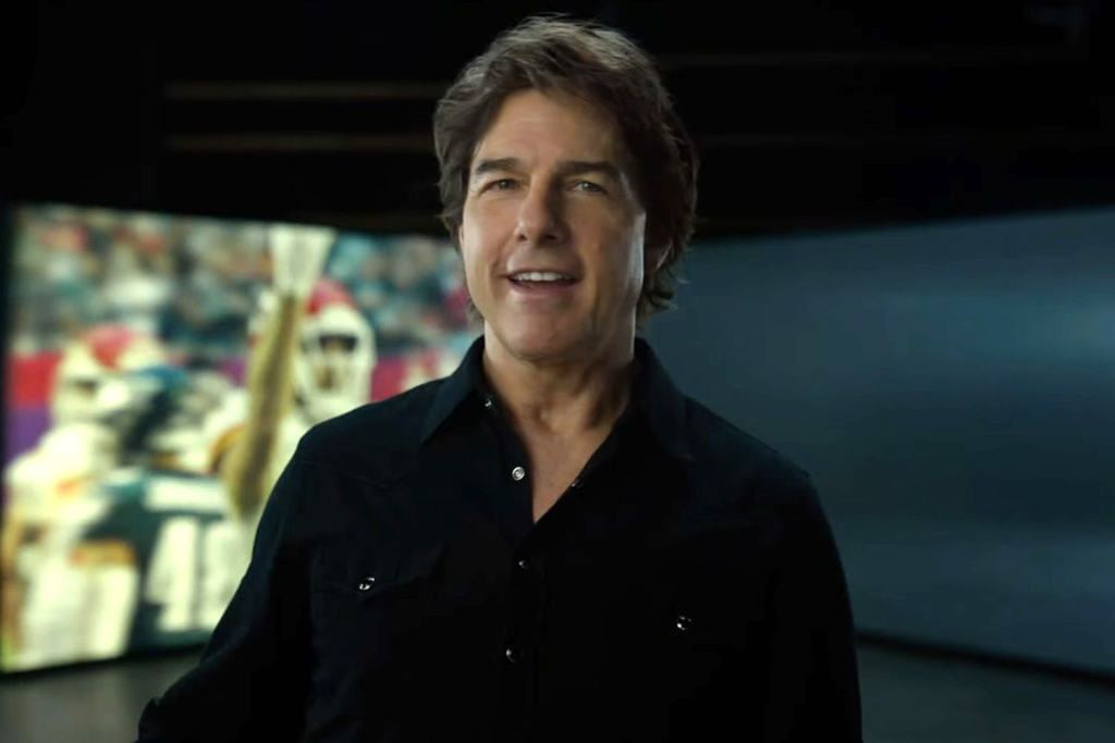 Tom Cruise in the Super Bowl promo for Fox Sports