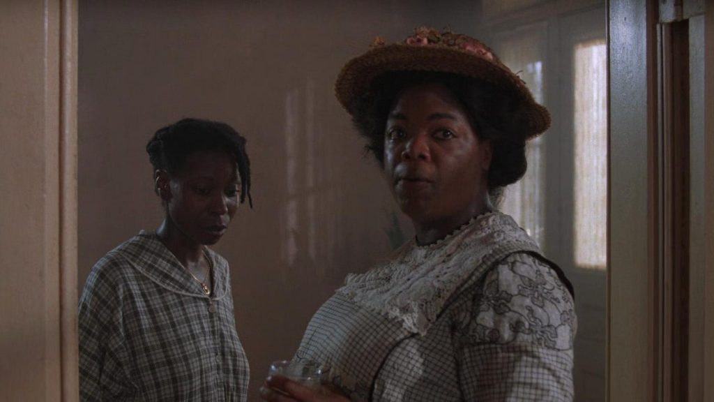 Whoopi Goldberg and Oprah Winfrey in a film