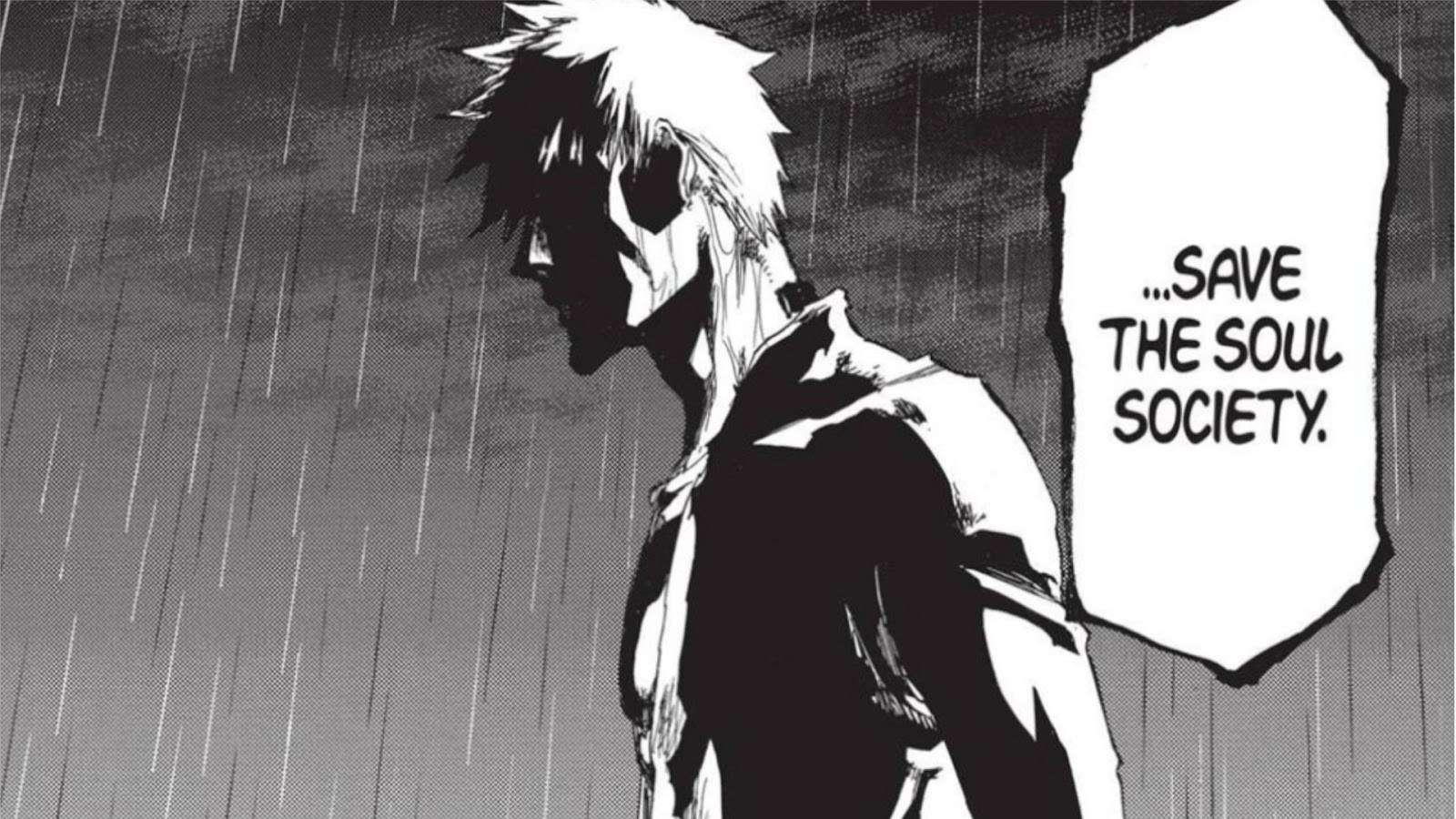 There’s a dark aura around Ichigo in Bleach manga