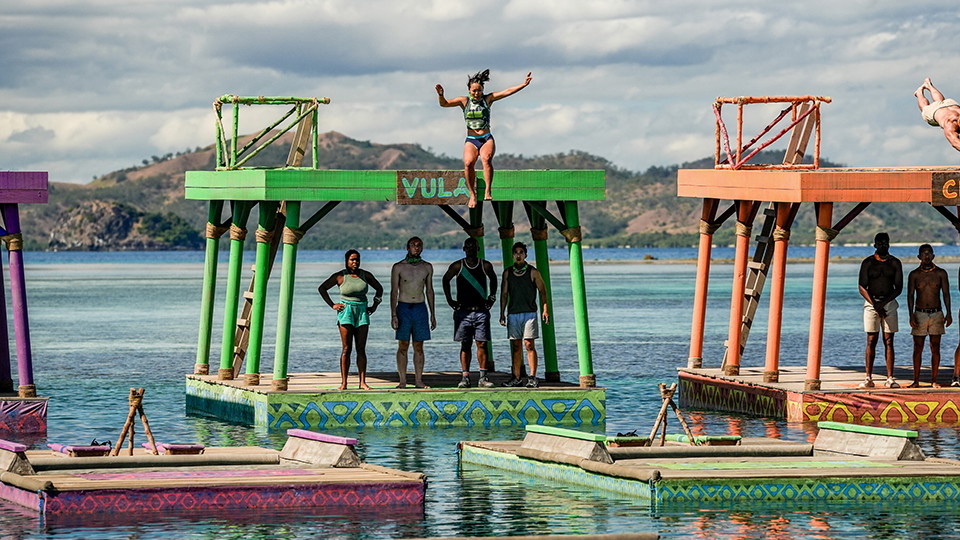 A shot of the challenge during the second episode of Survivor 48