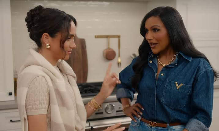 Meghan Markle with Mindy Kaling in the Netflix show, With Love, Meghan