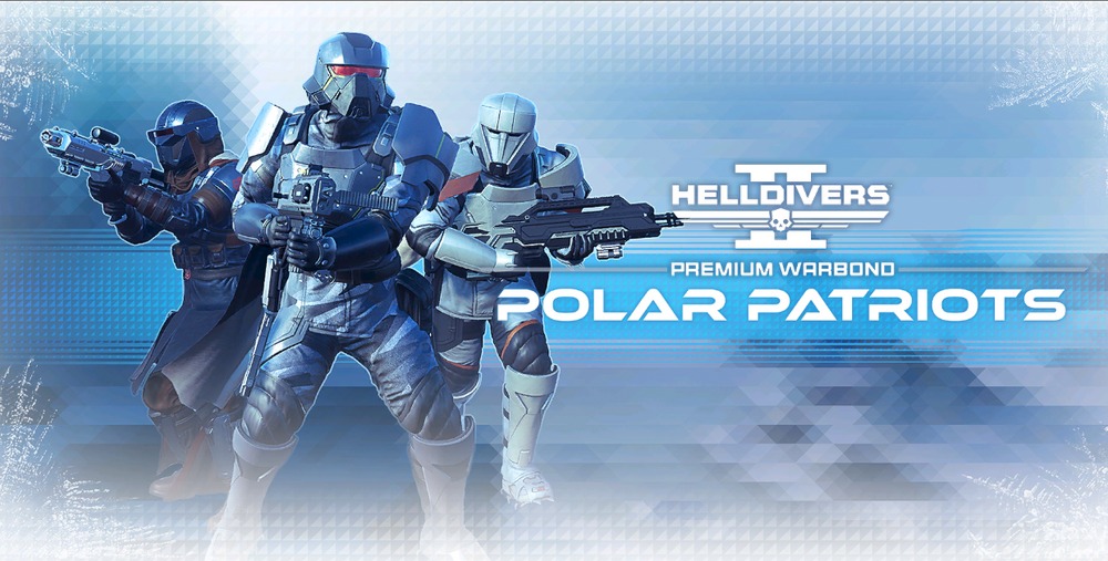 Helldivers 2 banner for the Polar Patriots warbond.