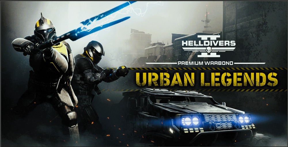 Helldivers 2 banner for the Urban Legends warbond.