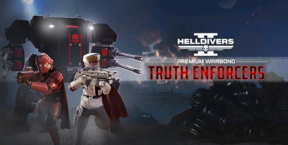 Helldivers 2 banner for the Truth Enforcers warbond.