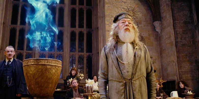 Michael Gambon as Dumbledore in Goblet of Fire 