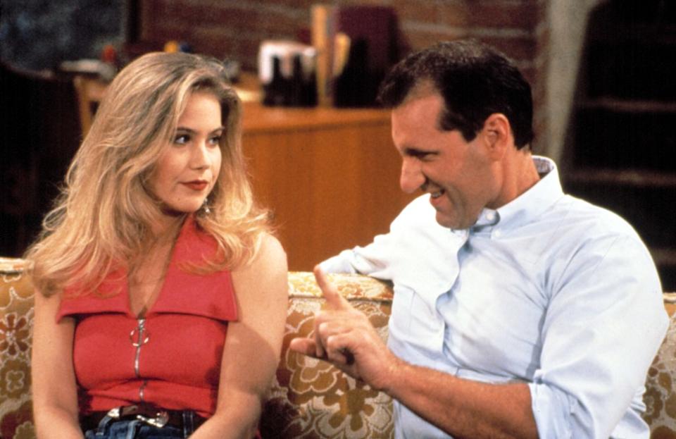 Christina Applegate and Ed O'Neill in Married... With Children 