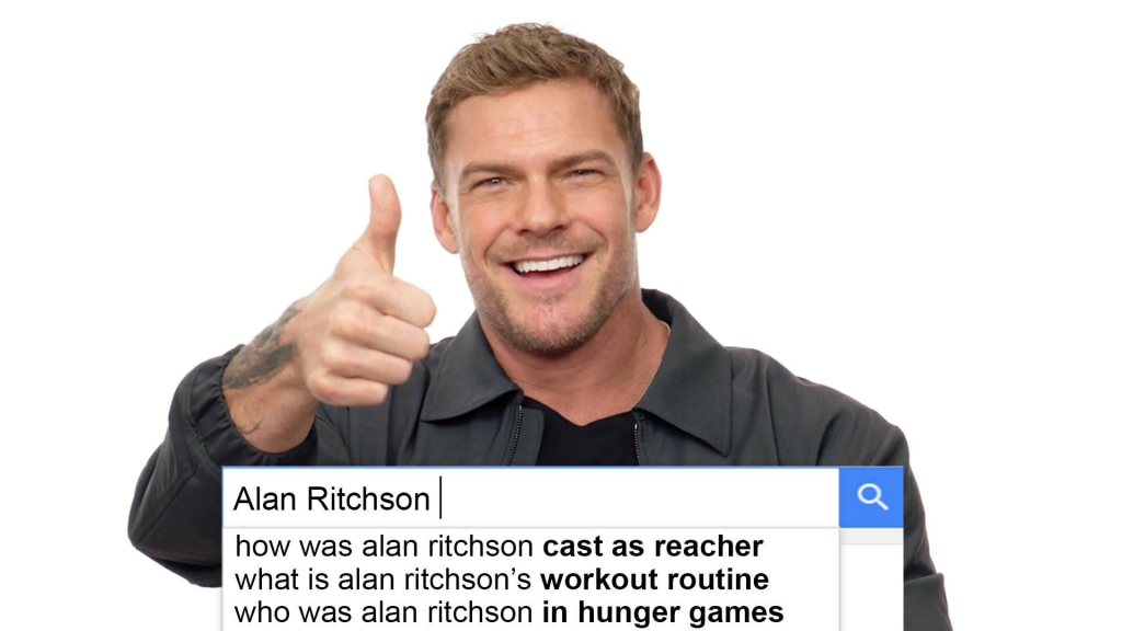 Alan Ritchson in his WIRED's Autocomplete Interview