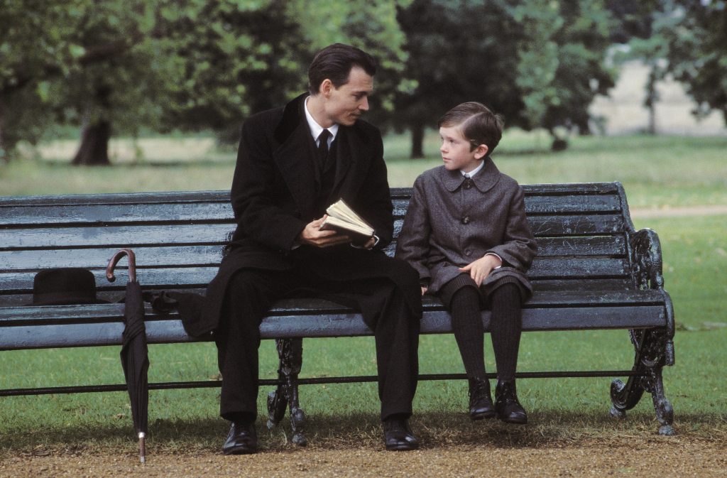 Johnny Depp and Freddie Highmore at the park