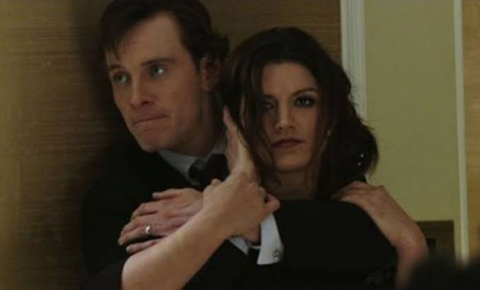 Michael Fassbender and Gina Carano in a fight scene from Haywire (2011) 