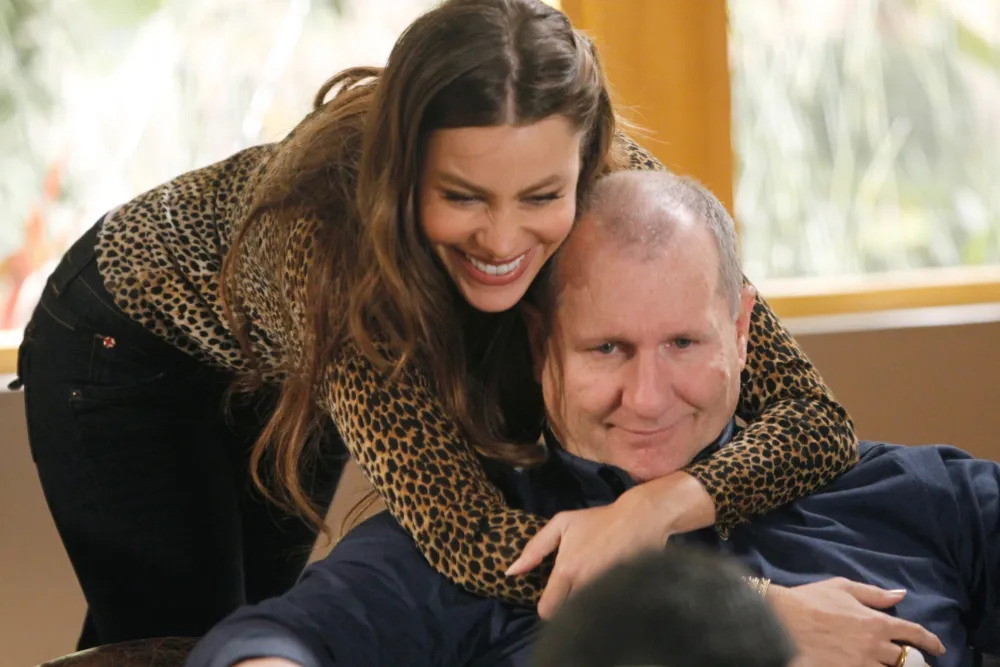 Sofía Vergara and Ed O'Neill as Gloria and Jay in Modern Family