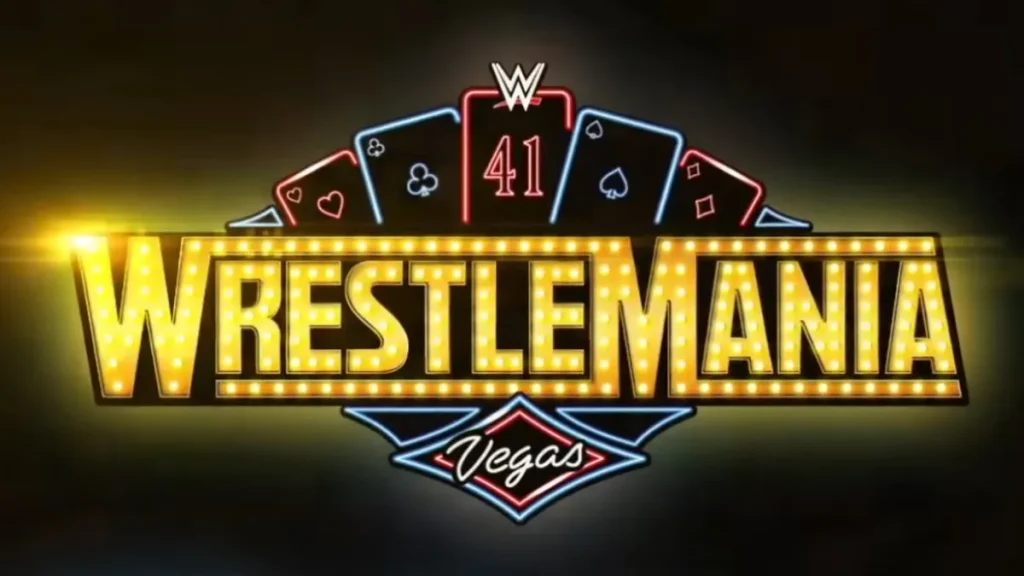 The logo of WrestleMania 41.