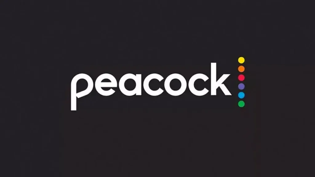 The logo of Peacock.