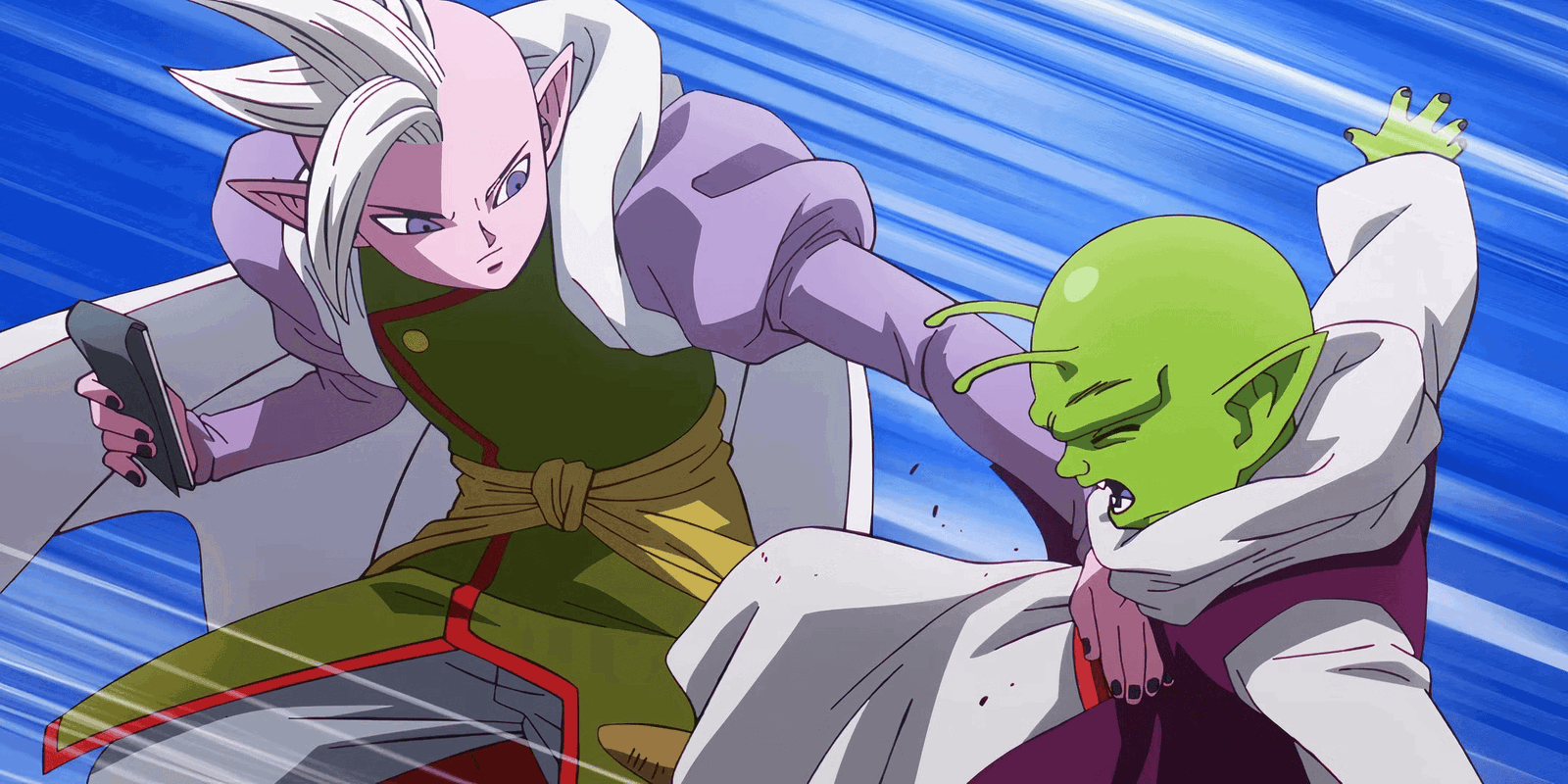 Degesu attacks Dende in Dragon Ball DAIMA. 