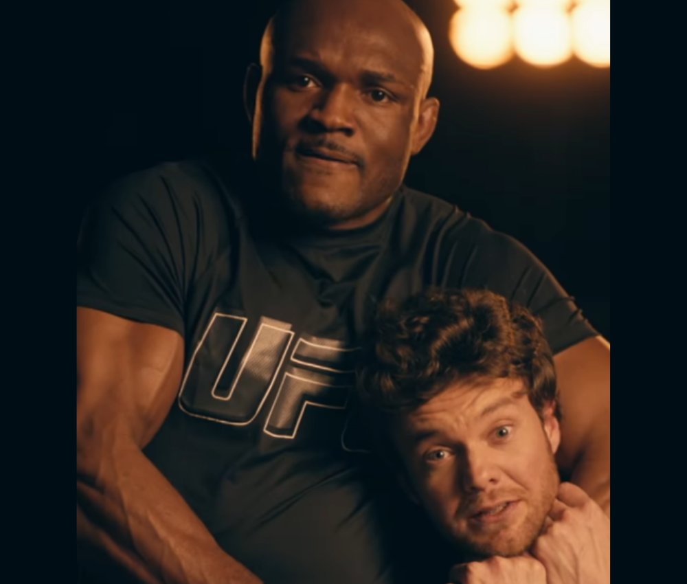 Kamaru Usman and Jack Quaid.