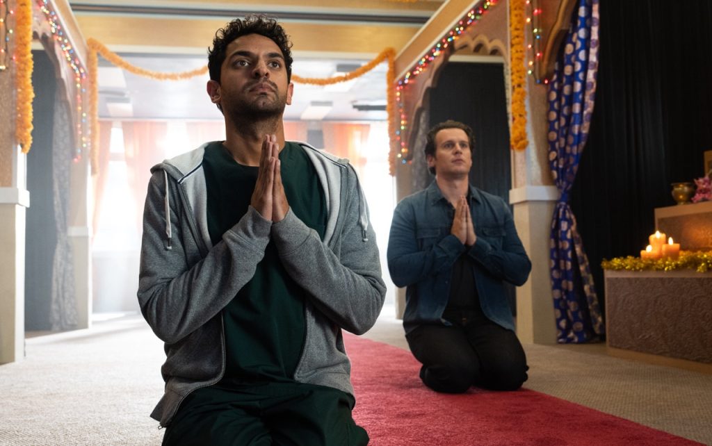 Karan Soni and Jonathan Groff pray in A Nice Indian Boy trailer 