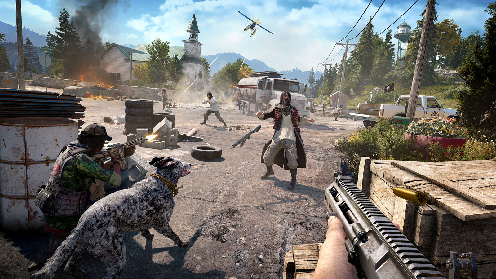 A still of a player in combat in Ubisoft's Far Cry 5.