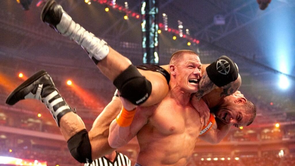 John Cena vs. Batista at WrestleMania XXVI | Credits: WWE