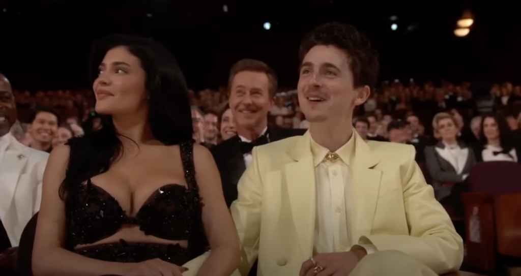 Timothée Chalamet and Kylie Jenner at the Oscars