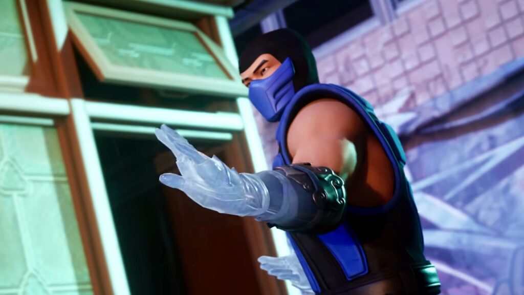 Fortnite screenshot featuring Sub-Zero from Mortal Kombat.