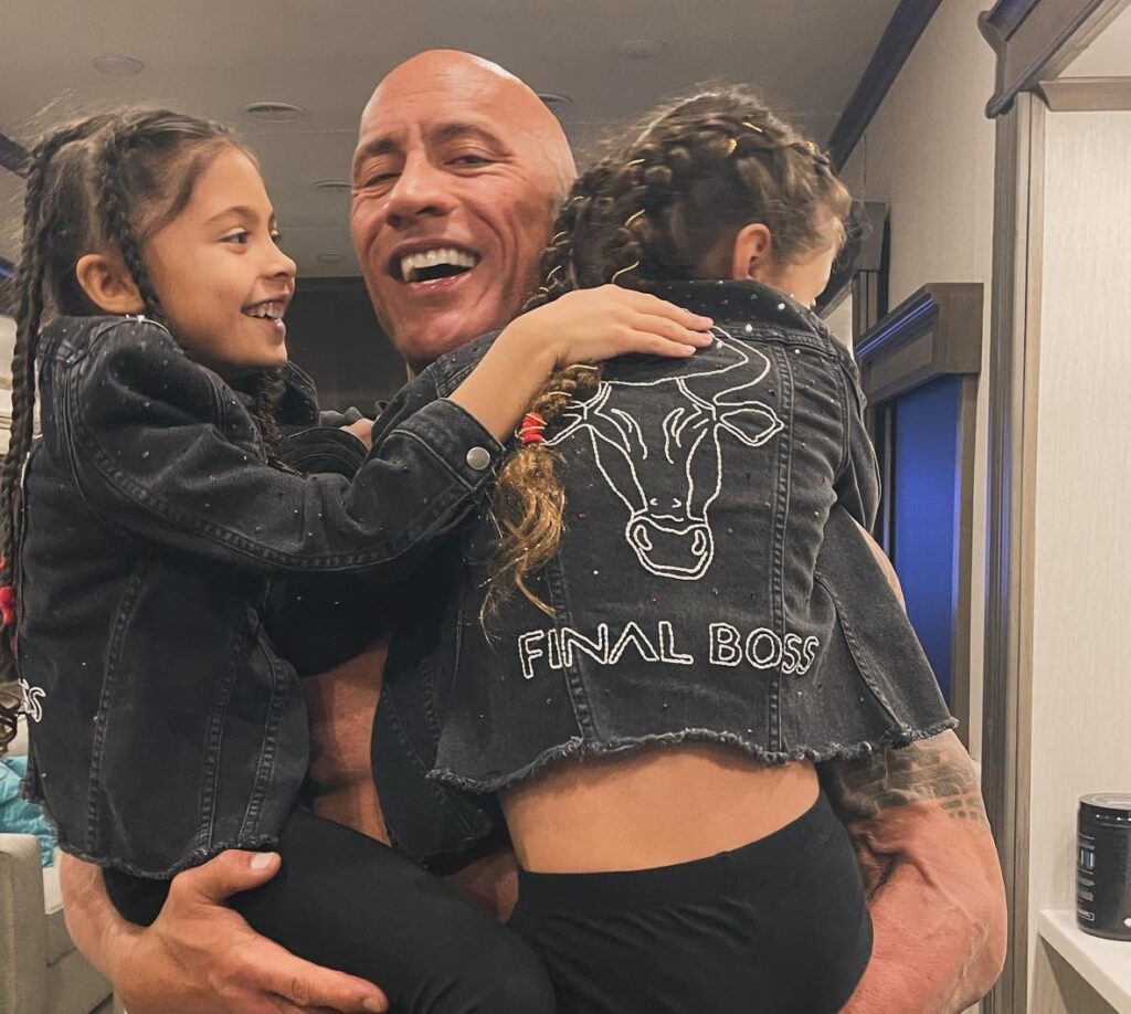 The Rock and his daughters | credit- @The Rock/X