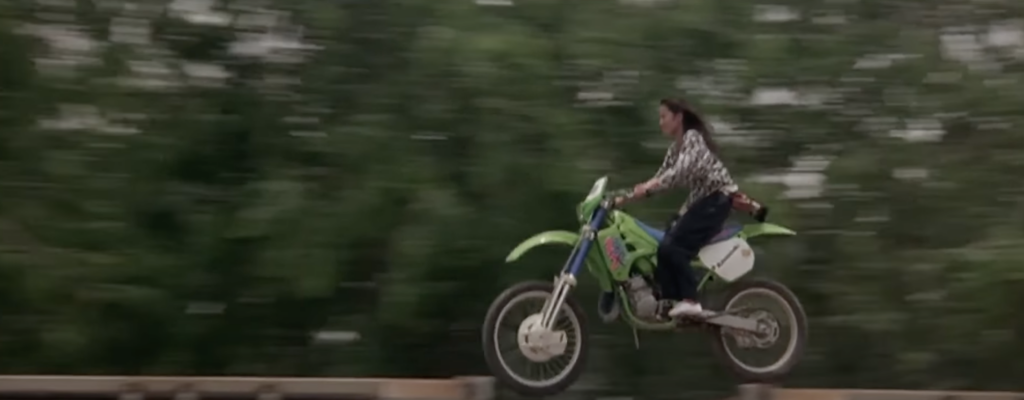 Michelle Yeoh's stunt in Police Story 3: Supercop