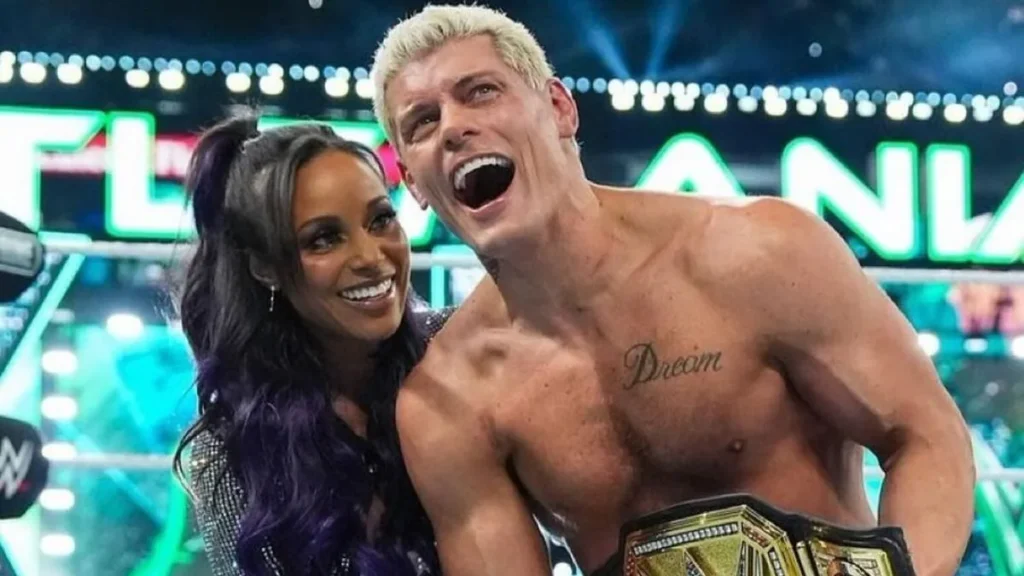 Brandi Rhodes with her husband Cody Rhodes.