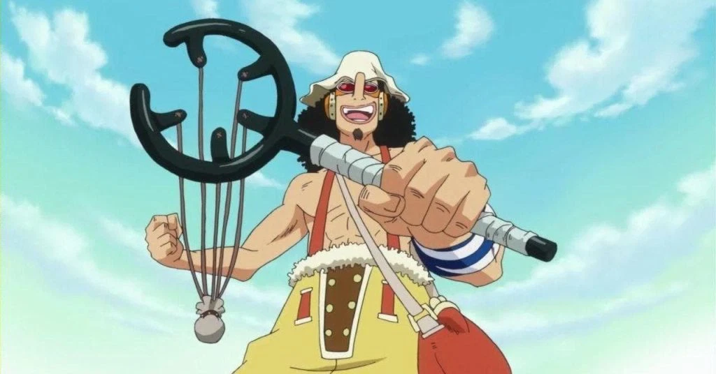 Usopp with his iconic slingshot