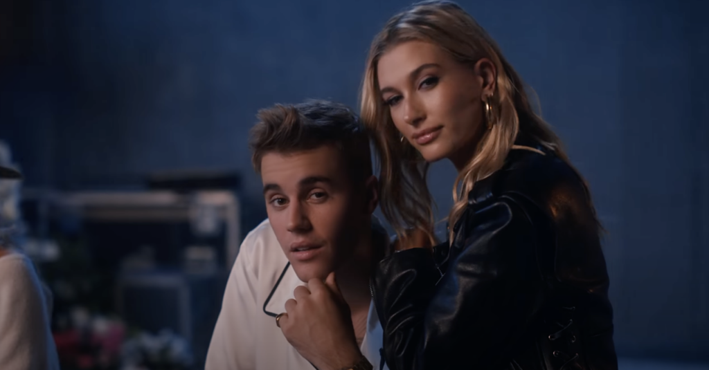 Hailey and Justin Bieber in 10,000 hours (music video)