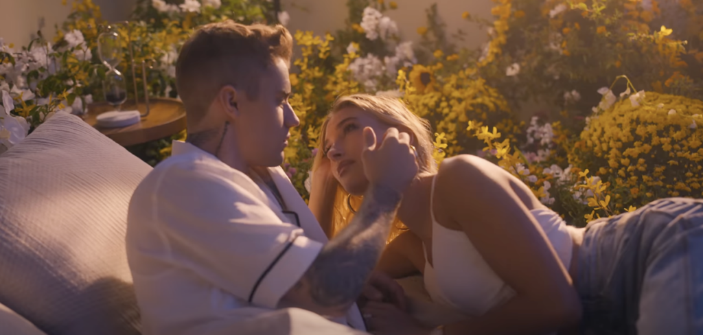 Hailey and Justin Bieber in 10,000 hours (music video)