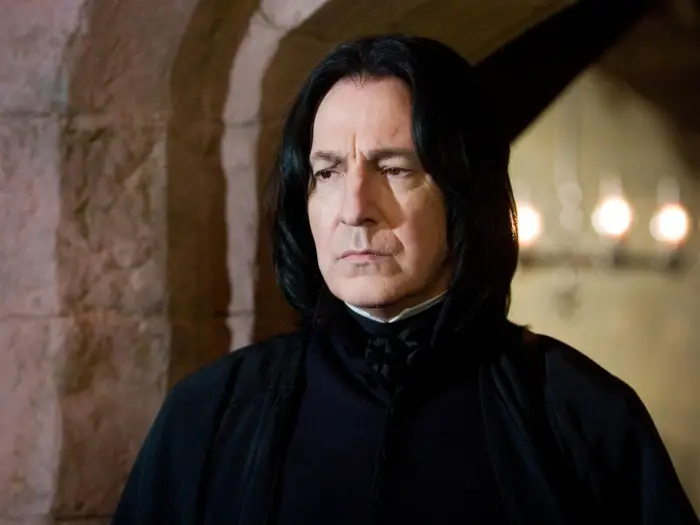 Alan Rickman in a still from the Harry Potter film series 