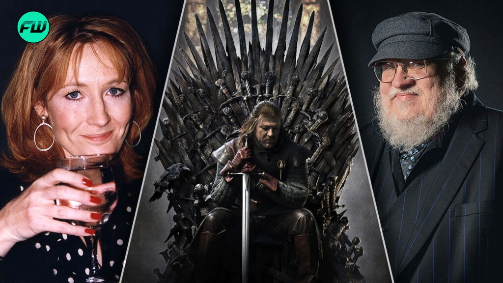 Vibrant Jk Rowling Vs George Rr Martin Scene Illustration Vibrant Jk Rowling Vs George Rr Martin Scene Illustration
