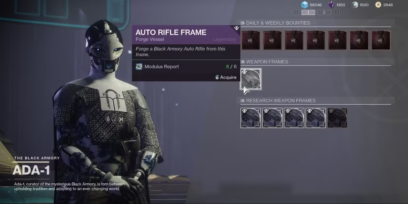 ADA-1 in The Black Armory in Destiny 2