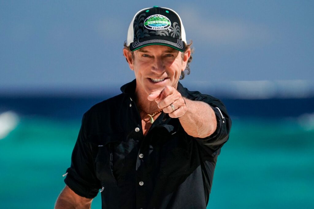 Jeff Probst in a still from Survivor