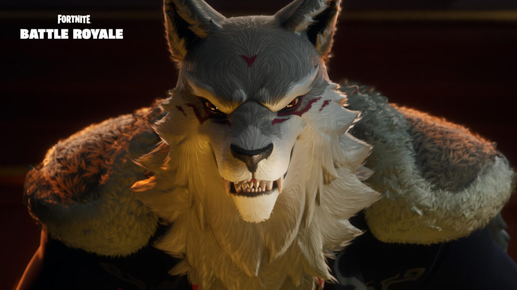 A close-up of Fletcher Kane, the wolf-themed boss in Fortnite Chapter 6 Season 2.