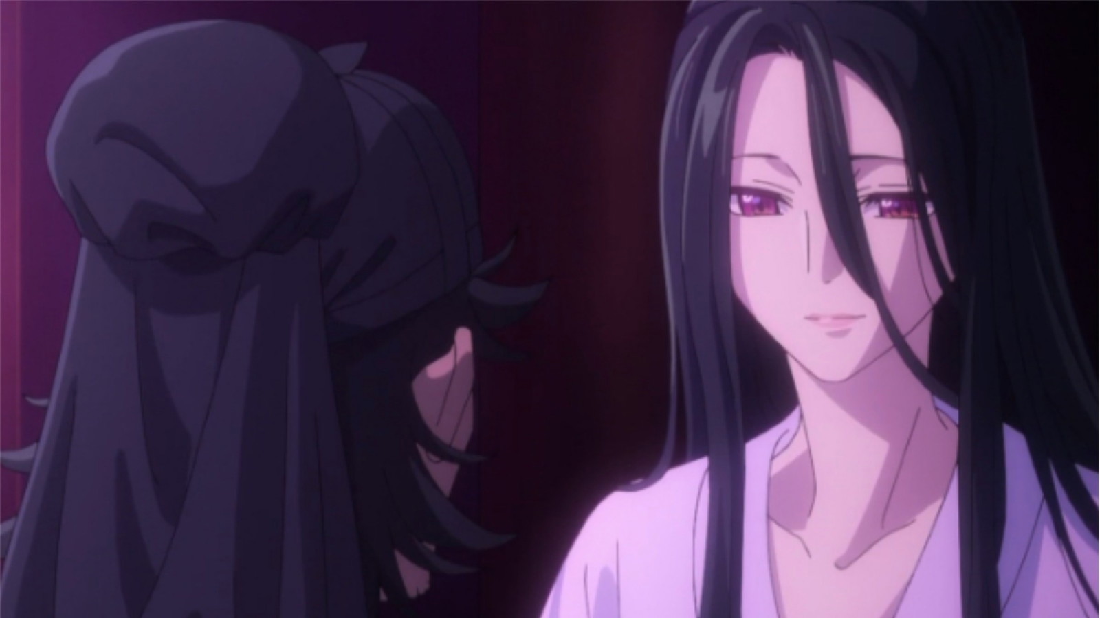 The picture is a still of Fengxian as she smiles faintly sitting in front of Lakan