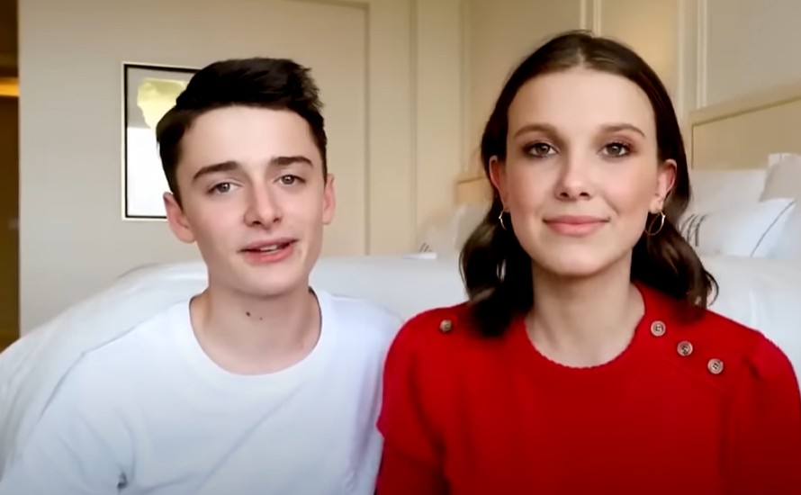 Noah Schnapp and Millie Bobby Brown 