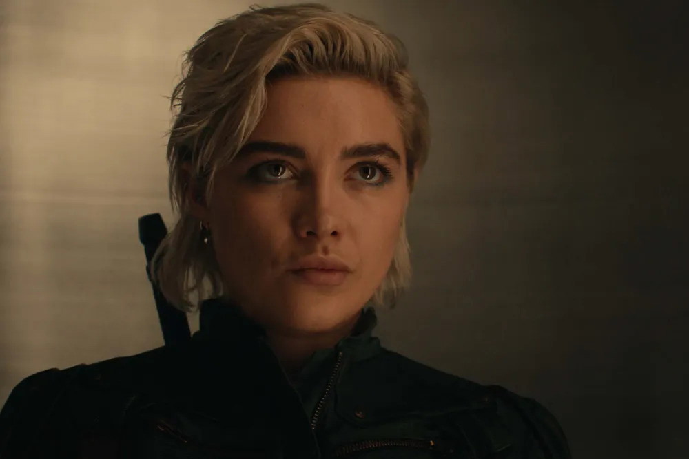 Thunderbolts* feat. Florence Pugh as Yelena Belova.